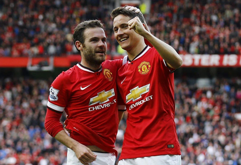 Ander Herrera (phải) và Juan Mata là những nhân tố quan trọngcủa Man.United.