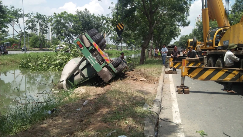 Hình ảnh ghi nhận tại hiện trường.