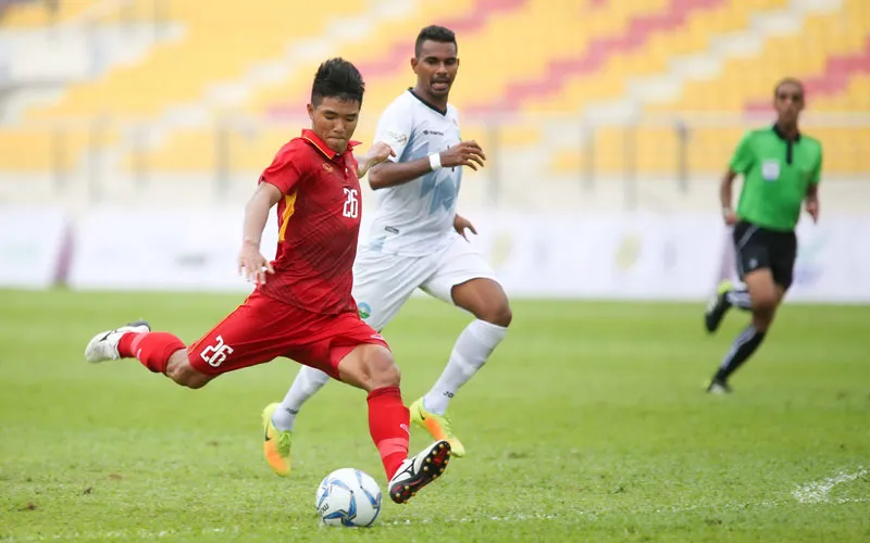 Đức Chinh (trái) của U22 Việt Nam.  Ảnh: Dũng Phương