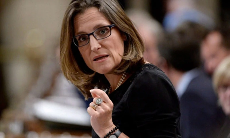 Ngoại trưởng Canada Chrystia Freeland. Ảnh: The Canadian Press.