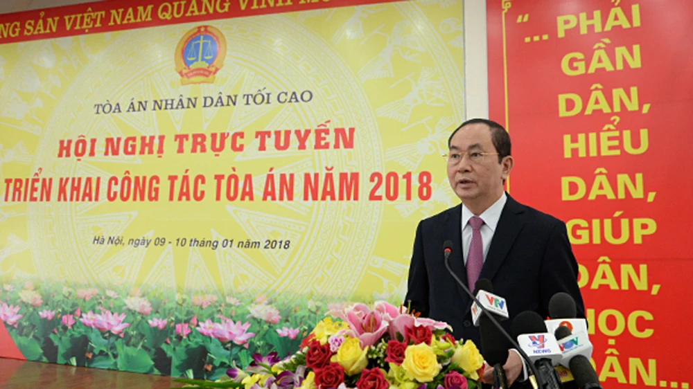 Chủ tịch nước Trần Đại Quang phát biểu chỉ đạo Hội nghị