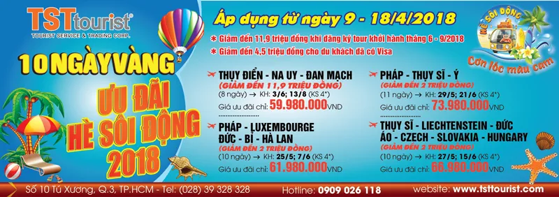 “10 ngày vàng ưu đãi hè sôi động 2018” tại TST Tourist ảnh 2 “10 ngày vàng ưu đãi hè sôi động 2018” tại TST Tourist ảnh 2