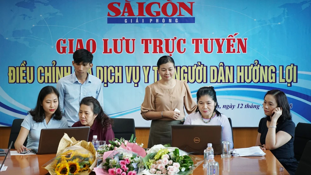 Quang cảnh buổi giao lưu trực tuyến. Ảnh: HOÀNG HÙNG