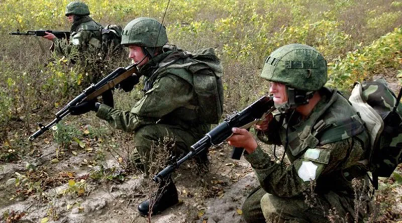 Một tiểu đoàn đổ bộ-tấn công của Nga trong cuộc tập trận Vostok-2014. Ảnh: TASS