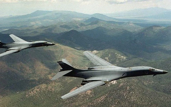 Máy bay ném bom B-1B Lancer của không quân Mỹ. Ảnh: Không quân Mỹ