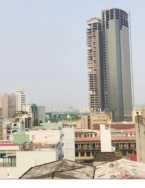 Dự án Sài Gòn One Tower tại quận 1, TPHCM, đang được đưa ra đấu giá Ảnh: HUY ANH