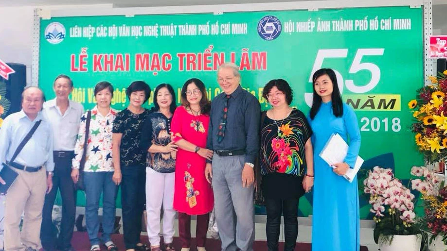 Kỷ niệm 55 năm thành lập Liên hiệp Các hội văn học nghệ thuật TPHCM. Ảnh: TRẦN KIM PHẲNG 