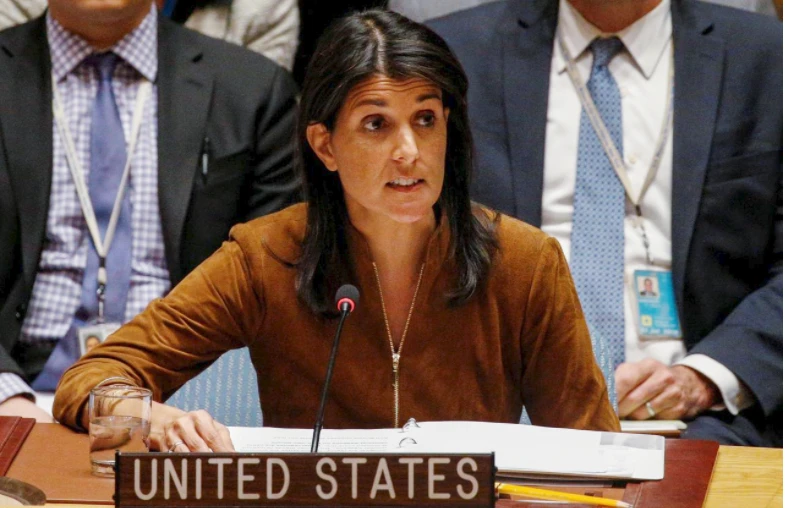 Đại sứ Mỹ tại LHQ Nikki Haley. Ảnh: REUTERS