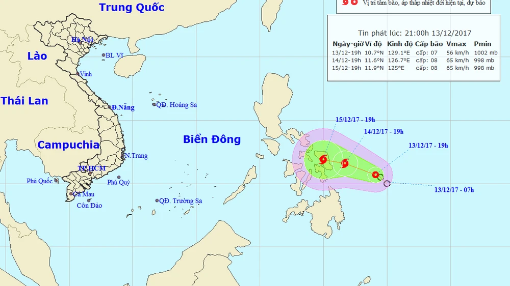 Ảnh: Trung tâm Dự báo khí tượng thủy văn Trung ương