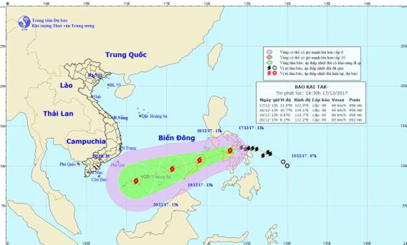 Bão Kai-Tak tràn vào Philippines gây mưa lớn, lụt lội và lở đất tại nhiều vùng