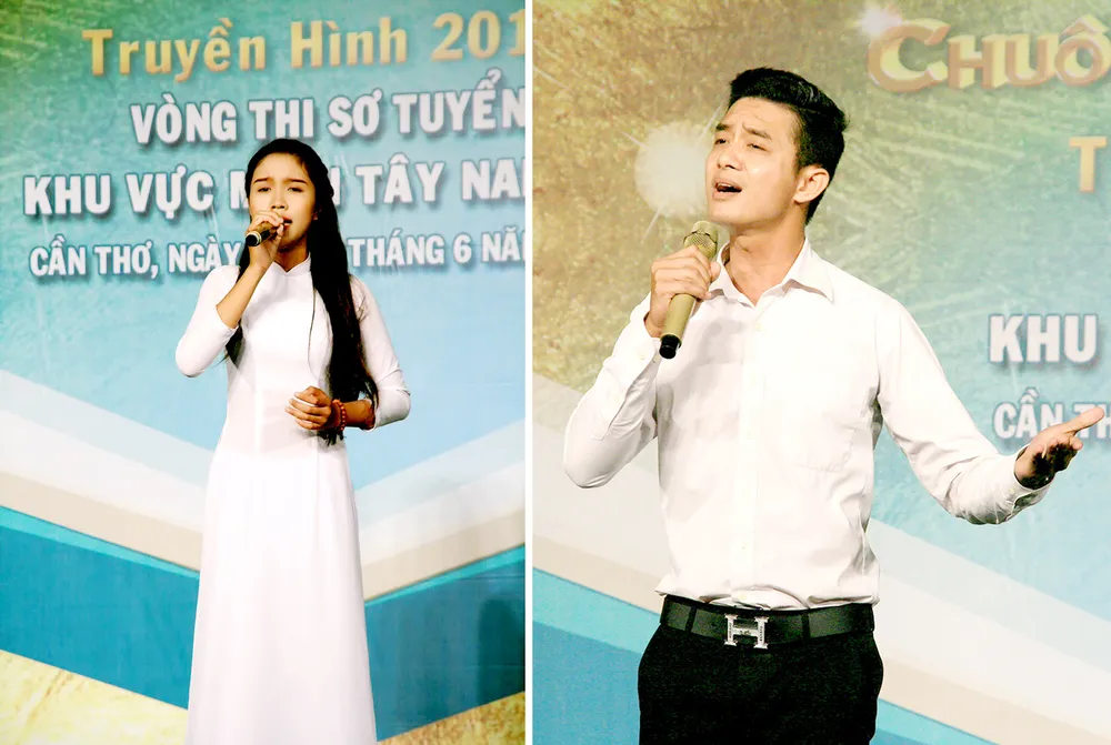 Hai trong số các thí sinh nổi bật tại vòng thi ở Cần Thơ