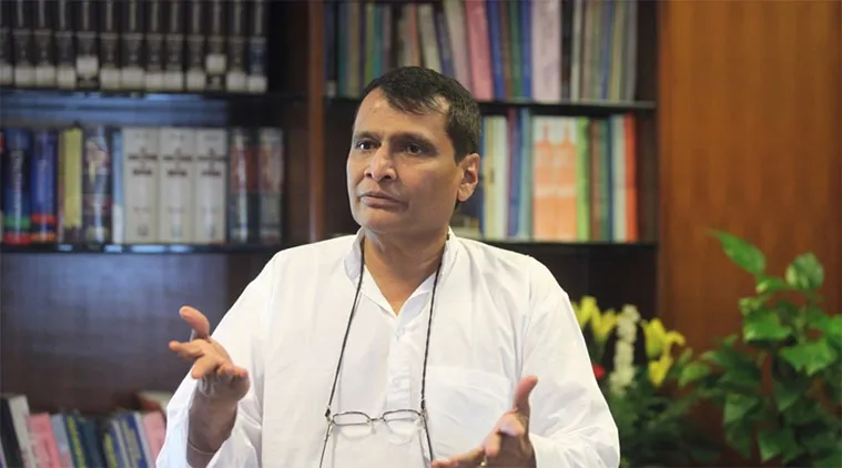 Bộ trưởng Thương mại và Công nghiệp Ấn Độ Suresh Prabhu. Ảnh: indianexpress.com