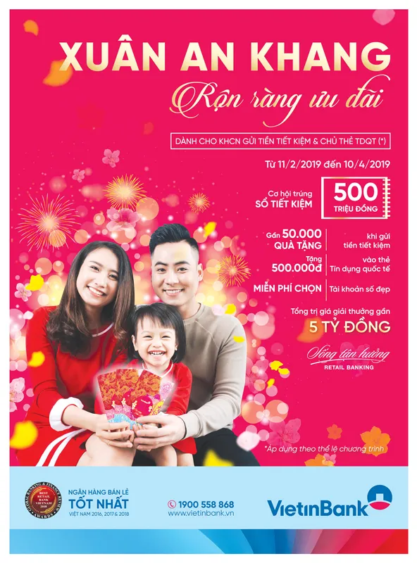 “Xuân An khang, rộn ràng ưu đãi” cùng VietinBank ảnh 1 “Xuân An khang, rộn ràng ưu đãi” cùng VietinBank ảnh 1