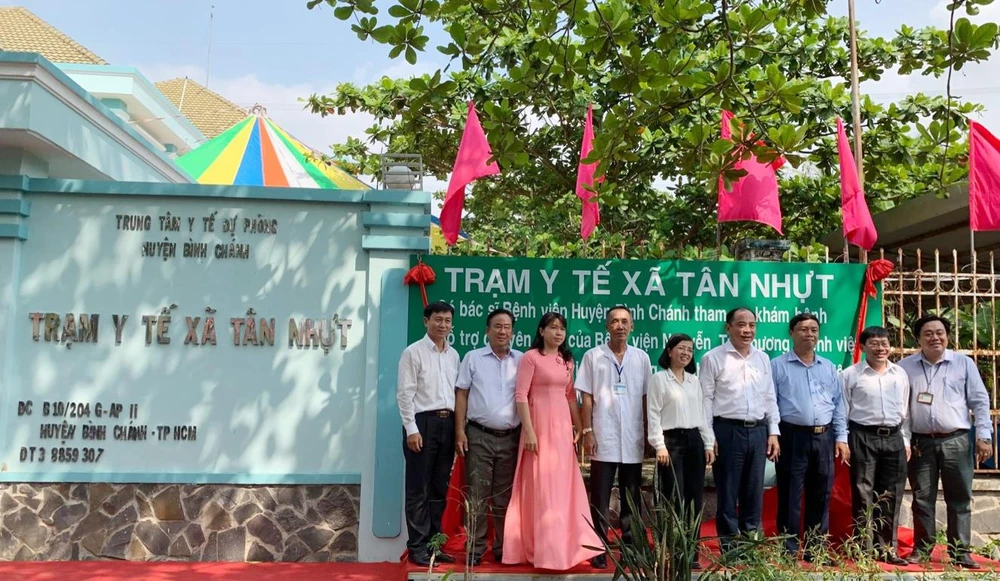 Trạm Y tế xã Tân Nhựt, huyện Bình Chánh chính thức hoạt động theo nguyên lý Y học gia đình ngày 17-04-2019. Ảnh: medinet