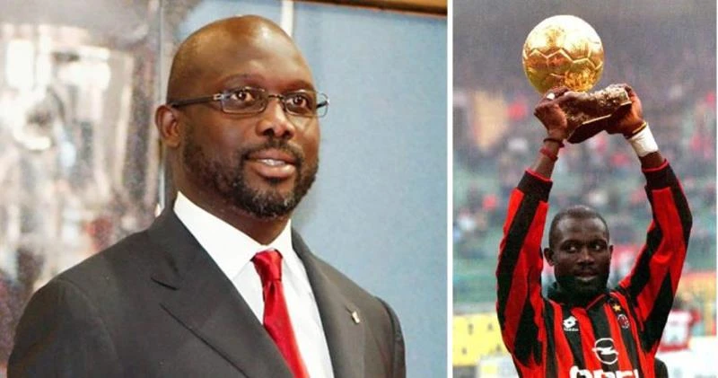 Tổng thống Liberia George Weah, cựu ngôi sao bóng đá Liberia từng giành được Quả bóng Vàng Châu Âu và Cầu thủ Xuất sắc nhất Thế giới do FIFA bình chọn năm 1995