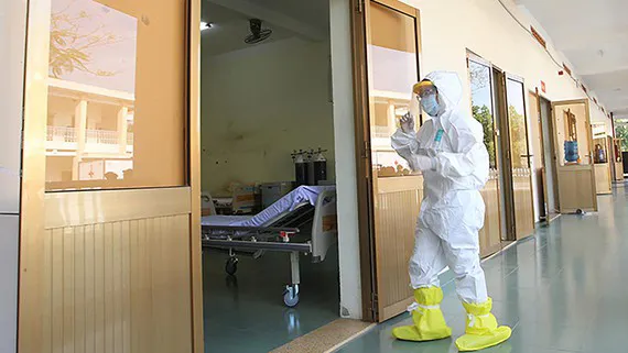 Một góc Bệnh viện bệnh lý hô hấp cấp tính Củ Chi TPHCM phòng chống dịch Covid-19 trên địa bàn TPHCM tại ấp Bàu Đưng, xã Nhuận Đức, huyện Củ Chi. Ảnh: HOÀNG HÙNG