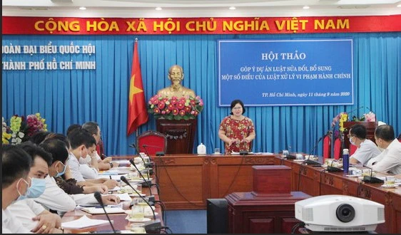 Hội thảo góp ý Dự án luật do Đoàn ĐBQH TPHCM tổ chức ngày 11-9. Ảnh: MAI HOA