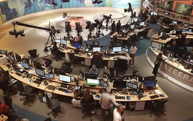 Trụ sở hãng Al Jazeera. Ảnh: AP
