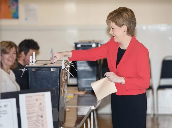 Lãnh đạo Đảng Dân tộc Scotland (SNP) Nicola Sturgeon. Nguồn: EPA/TTXVN