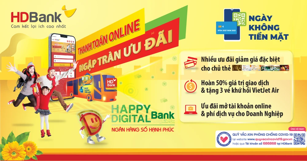 Trúng nhà, trúng xe, nhận ngay ưu đãi hoàn tiền 50% khi thanh toán không tiền mặt với HDBank ảnh 1 Trúng nhà, trúng xe, nhận ngay ưu đãi hoàn tiền 50% khi thanh toán không tiền mặt với HDBank ảnh 1