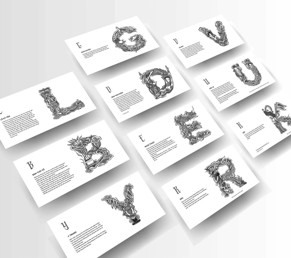 Hình ảnh font chữ trong dự án Bội Tự