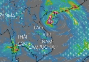 Bão số 7 trên khu vực đảo Hải Nam (Trung Quốc)