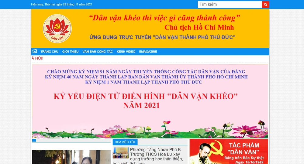 Kỷ yếu điện tử điển hình “Dân vận khéo” năm 2021