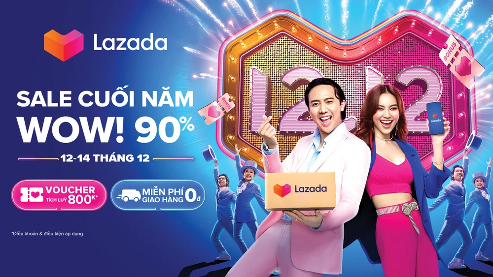 Ưu đãi đến 90% ở Lễ hội mua sắm 12-12 trên Lazada