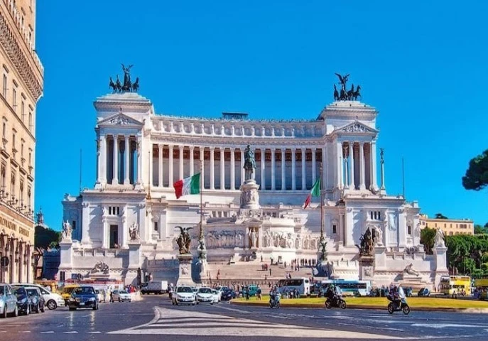  Quảng trường Venice ở trung tâm Thủ đô Roma, Italy