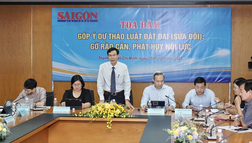 Báo SGGP tổ chức tọa đàm “Góp ý Dự thảo Luật Đất đai (sửa đổi): Gỡ rào cản, phát huy nội lực” ảnh 21