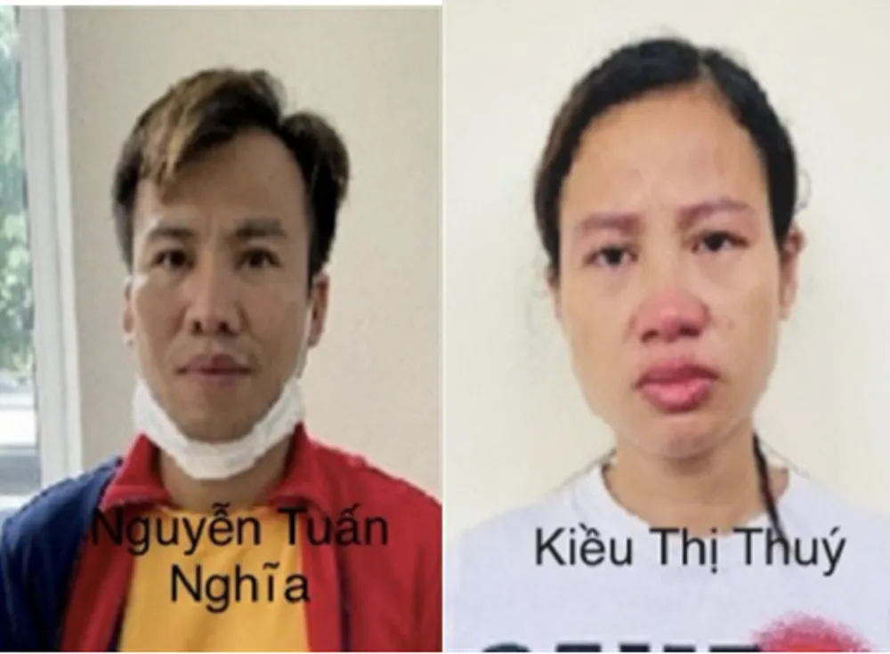 Bị can Nguyễn Tuấn Nghĩa và Kiều Thị Thúy Bị can Nguyễn Tuấn Nghĩa và Kiều Thị Thúy