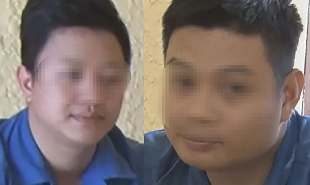 Hai đối tượng bị bắt giữ tại cơ quan công an. Ảnh: Công an tỉnh Phú Yên Hai đối tượng bị bắt giữ tại cơ quan công an. Ảnh: Công an tỉnh Phú Yên