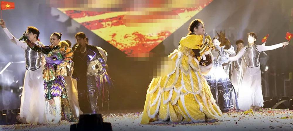 Ca sĩ mặt nạ tổ chức đêm nhạc trực tiếp, gia tăng trải nghiệm cho khán giả. Ảnh: VieON