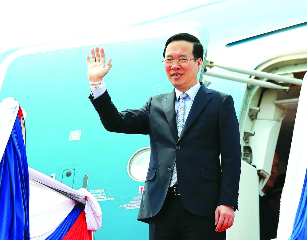 Chủ tịch nước Võ Văn Thưởng rời Thủ đô Vientiane, kết thúc tốt đẹp chuyến thăm chính thức CHDCND Lào. Ảnh: TTXVN