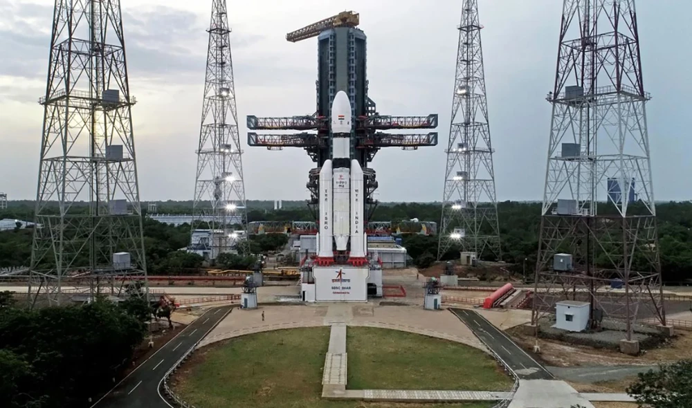 Tàu vũ trụ Chandrayaan-3 tại bệ phóng