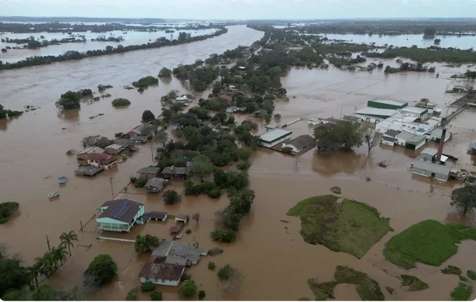 Lũ lụt nhấn chìm bang Rio Grande do Sul, miền Nam Brazil. Ảnh: FMT