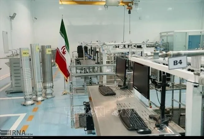 Bên trong cơ sở hạt nhân Natanz của Iran. Ảnh tư liệu: IRNA/TTXVN