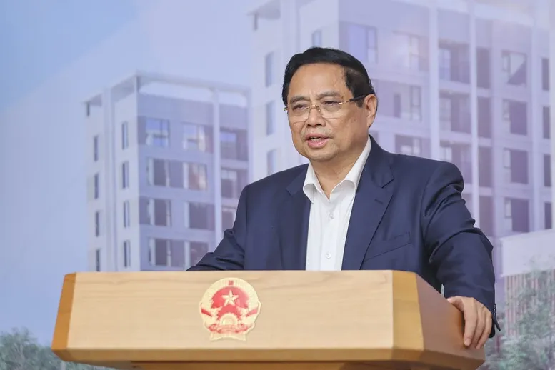 Thủ tướng Chính phủ Phạm Minh Chính phát biểu tại hội nghị. Ảnh: VGP/NHẬT BẮC thutuong.jpg