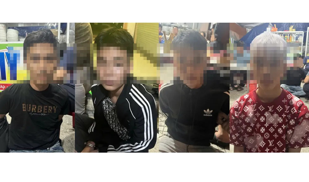 4 đối tượng bị Công an bắt giữ. Ảnh: CACC