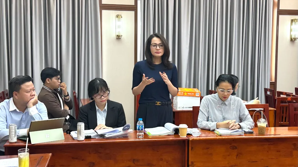 Buổi làm việc của Tổ Công tác 1645 vào ngày 10-10. Ảnh: THANH HIỀN