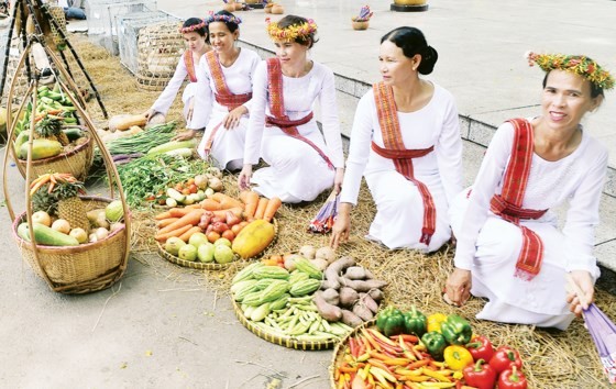 Traditional market with countryside food