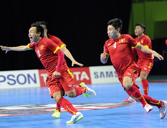 Việt Nam’s male futsal team. — Photo laodongthudo.vn