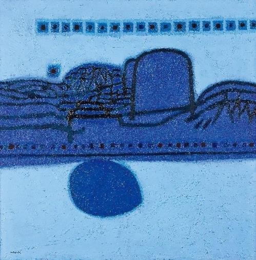 This image provided by Seoul Auction shows Kim Whan-ki's "Morning Star." (Yonhap)