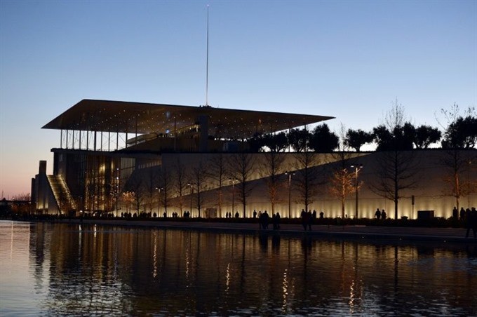 Greece’s national library of 700,000 volumes is relocating to the Stavros Niarchos Foundation Cultural Centre, pictured in February 2017. — AFP Photo