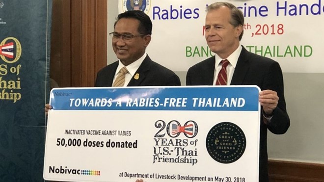 Thailand receives rabies vaccines from US