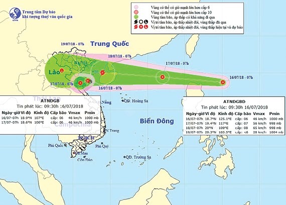 The direction of tropical low-pressure