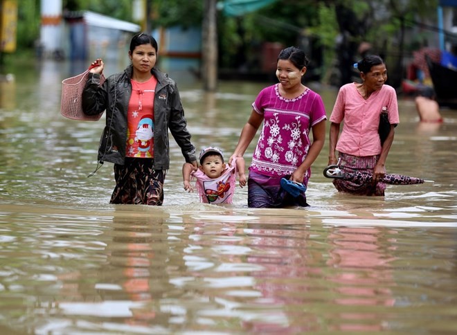 Floods leave five dead, 54,000 displaced in Myanmar