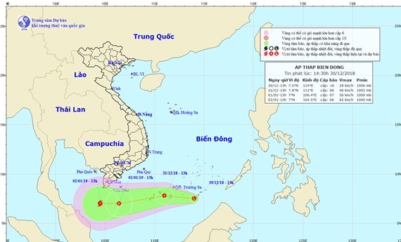 Direction of tropical low-pressure system -Image from NCHMF