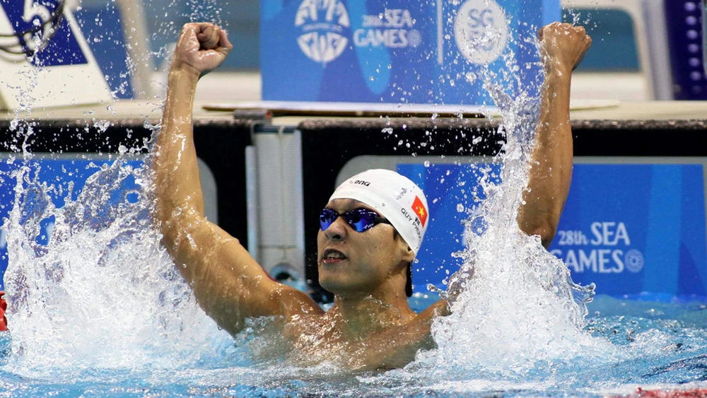 Kình ngư Hoàng Quý Phước đang rất khát khao thể hiện tài năng tại SEA Games lần này. Ảnh: HUY THẮNG