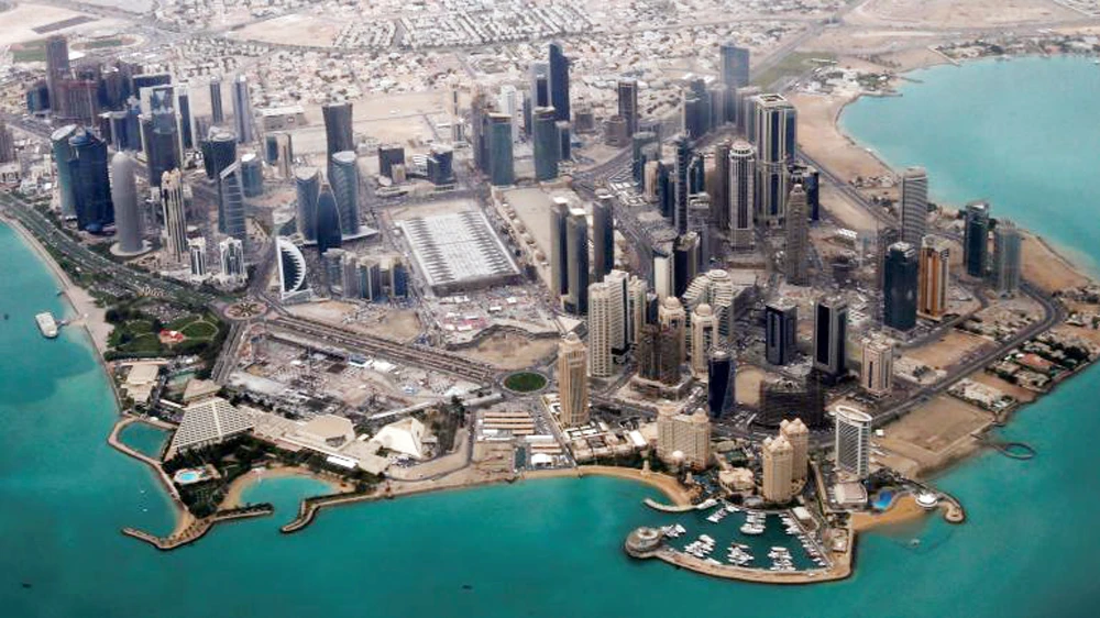 Khu vực ngoại giao ở thủ đô Doha của Qatar nhìn từ trên không. Ảnh: REUTERS